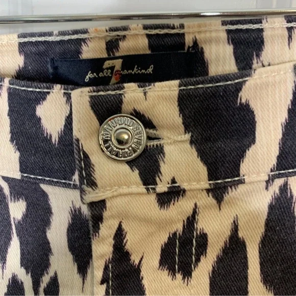 7 For All Mankind Animal Print Skinny Jeans, in Women's Size 30 - Picture 3 of 8
